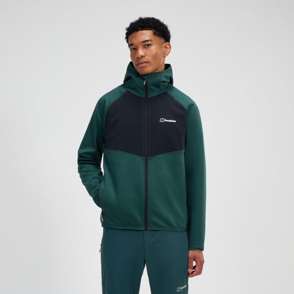 Trawden Hybrid-Jacke für Herren - Grün/Schwarz