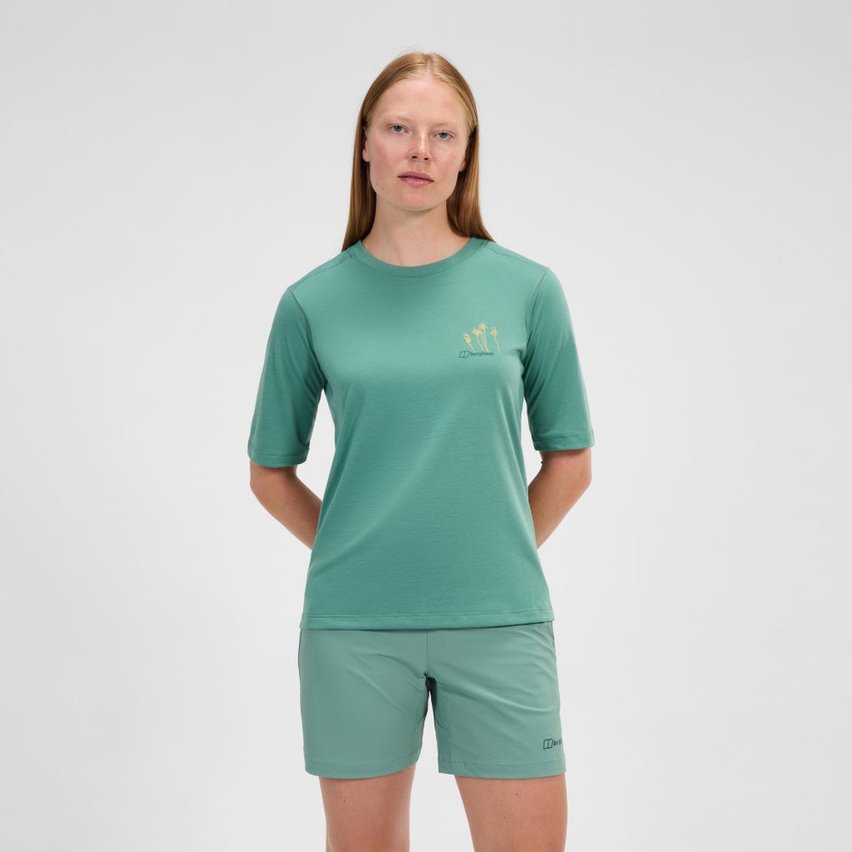 Women's Coneflower Short Sleeve Tee - Green