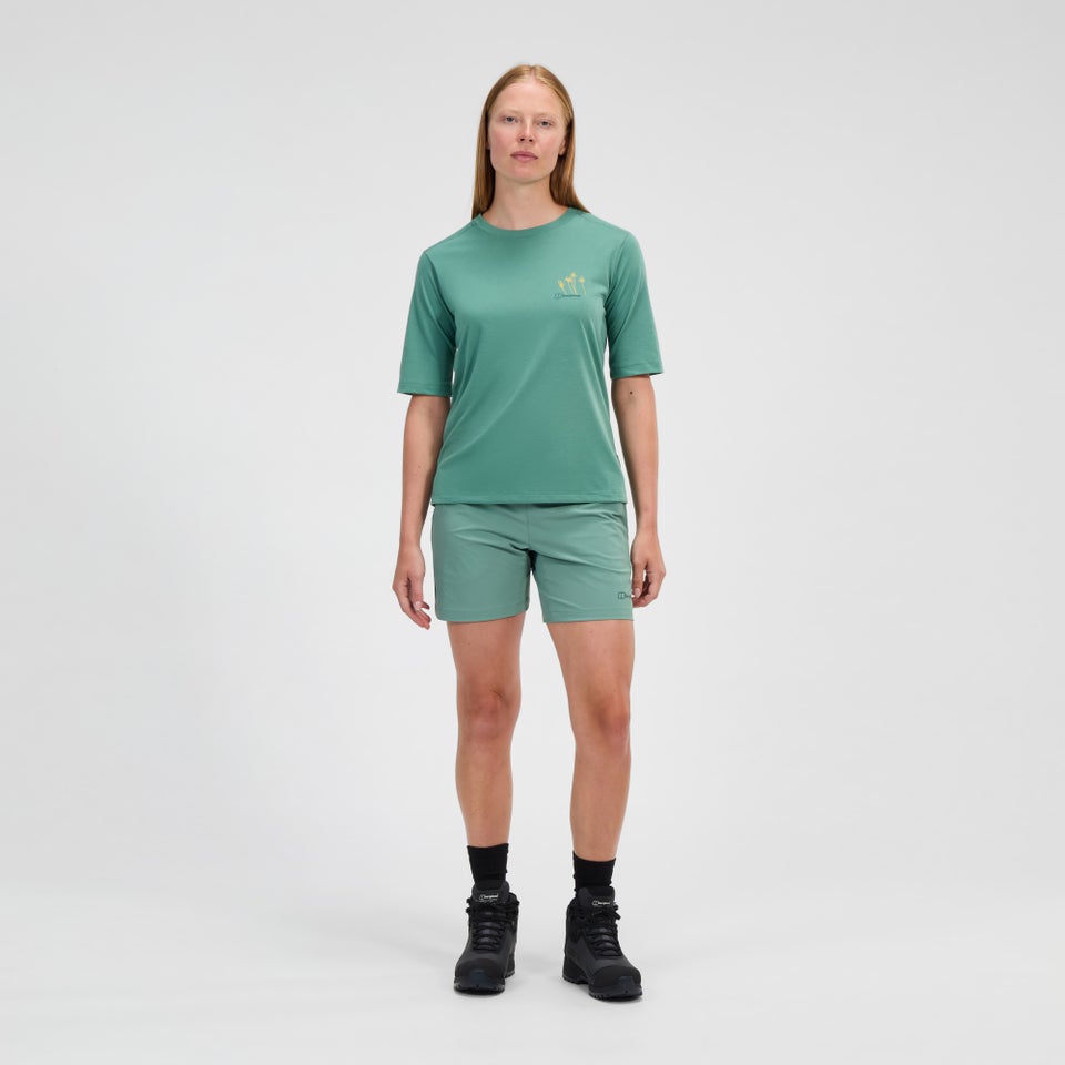 Women's Coneflower Short Sleeve Tee - Green