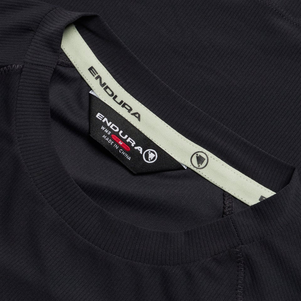 SULTRAC langärmeliges Crop-T-Shirt Damen - Schwarz