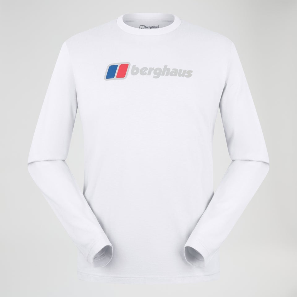Berghaus Big Logo Langarm Shirt für Herren - Weiß