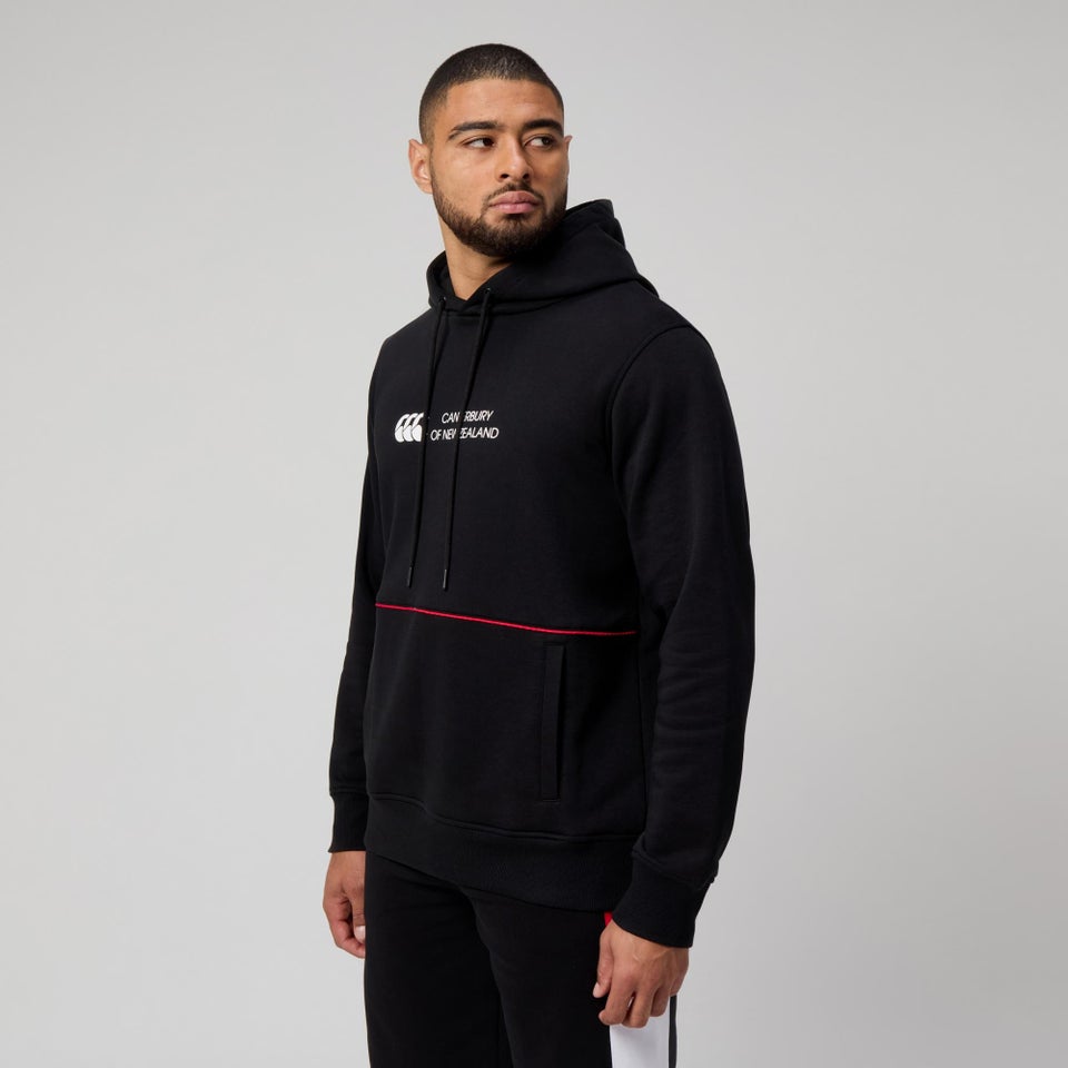 MENS LEGENDS PANEL HOODIE BLACK