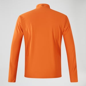 Men's 24/7 Half Zip Long Sleeve Tech Tee - Orange