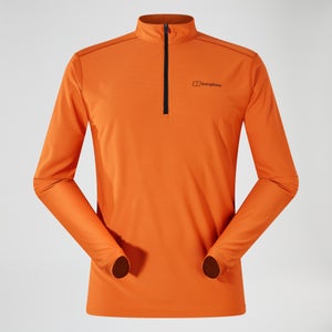 Men's 24/7 Half Zip Long Sleeve Tech Tee - Orange
