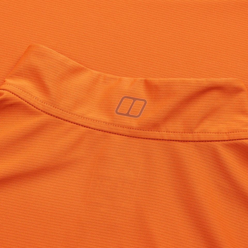 Men's 24/7 Half Zip Long Sleeve Tech Tee - Orange