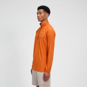Men's 24/7 Half Zip Long Sleeve Tech Tee - Orange