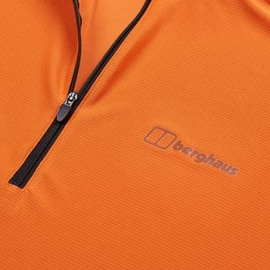 Men's 24/7 Half Zip Long Sleeve Tech Tee - Orange