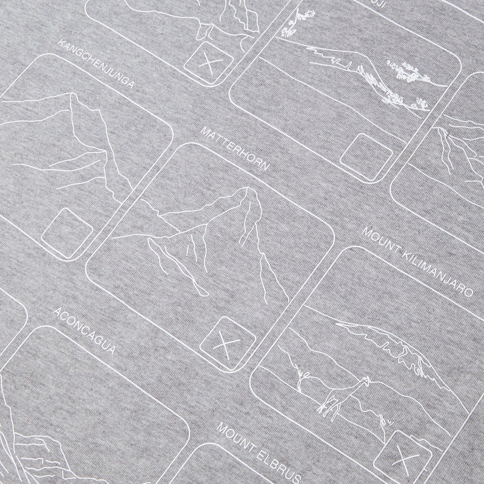 Men's Mountain Checklist Short Sleeve Tee - Grey