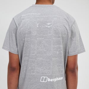 Men's Mountain Checklist Short Sleeve Tee - Grey