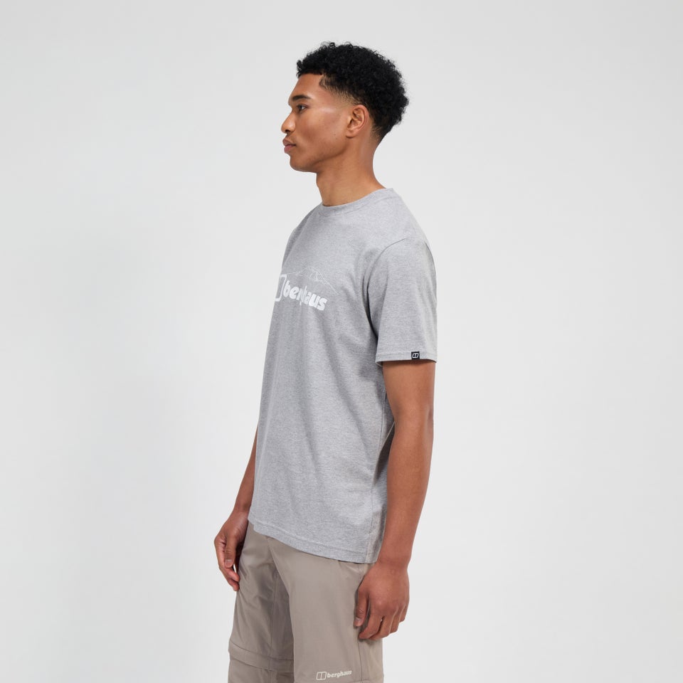 Men's Mountain Checklist Short Sleeve Tee - Grey
