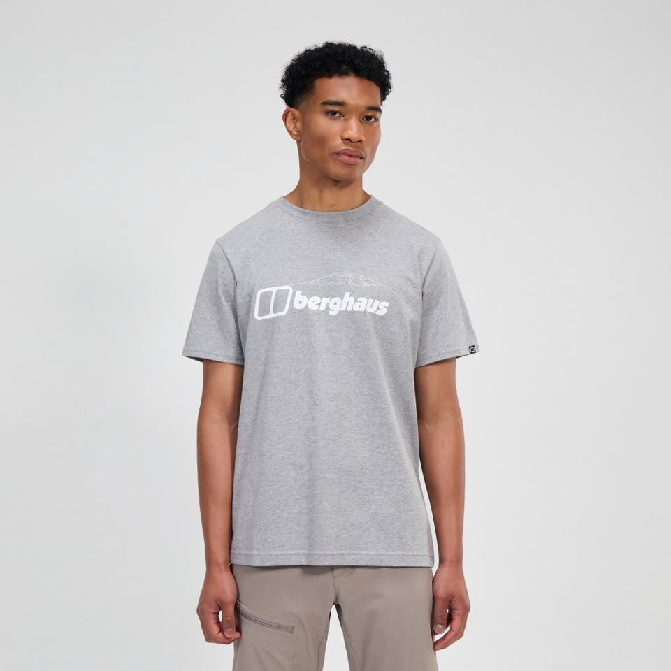 Men's Mountain Checklist Short Sleeve Tee - Grey