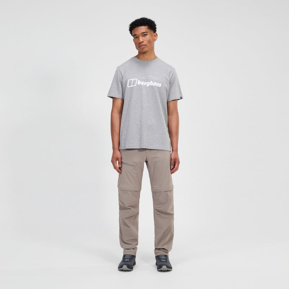 Men's Mountain Checklist Short Sleeve Tee - Grey