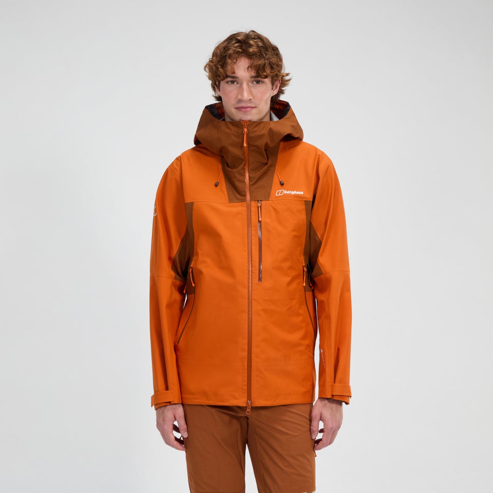 Wasserdichte Ridge-Seeker Herren-Gore-Tex Jacke - Orange/Braun