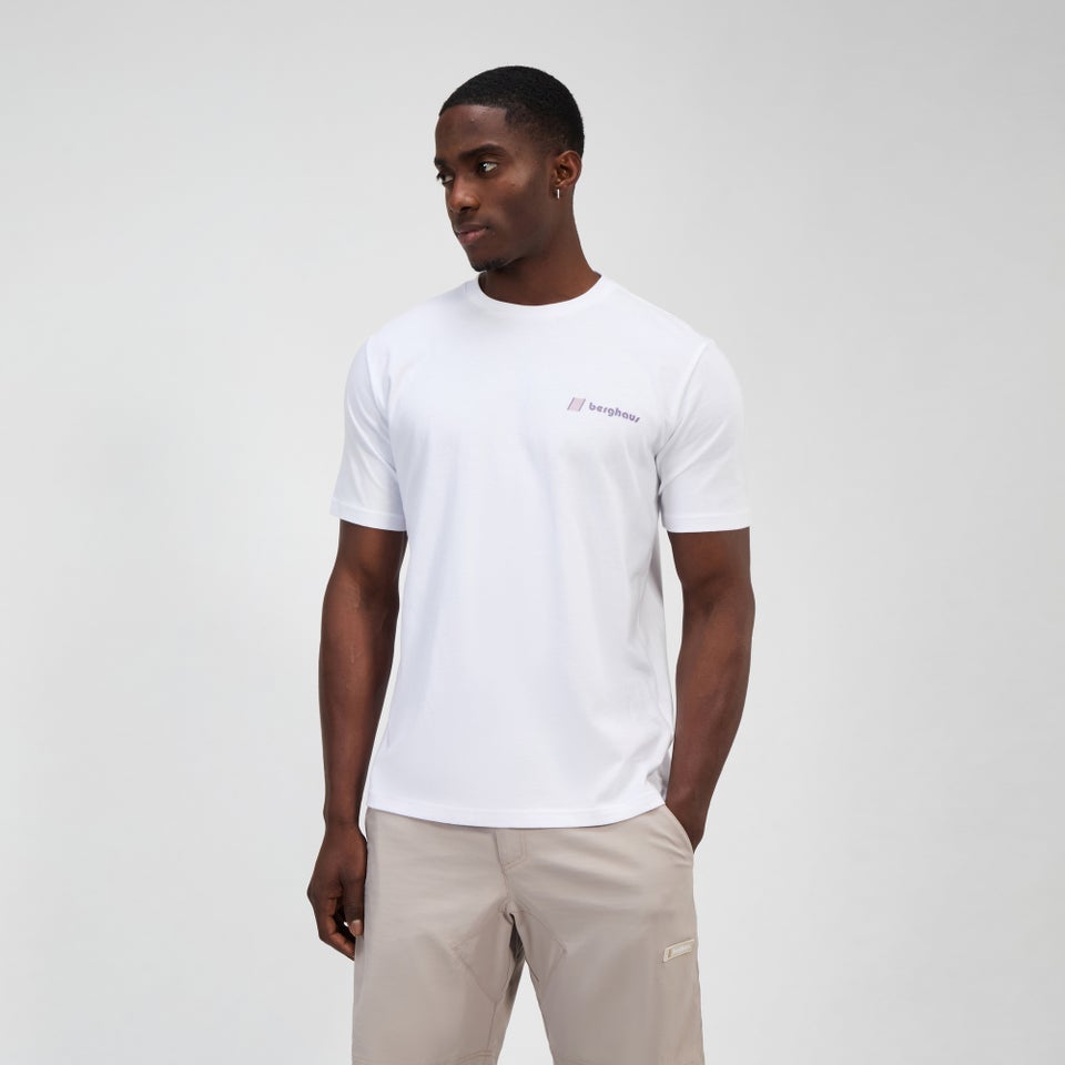 Unisex Sunned Peak Kurzarm Shirt - Weiß