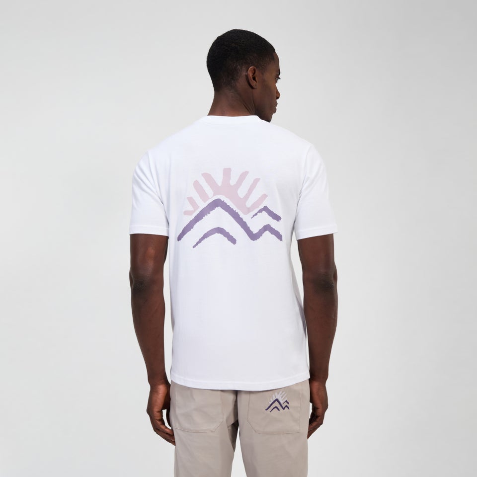 Unisex Sunned Peak Kurzarm Shirt - Weiß