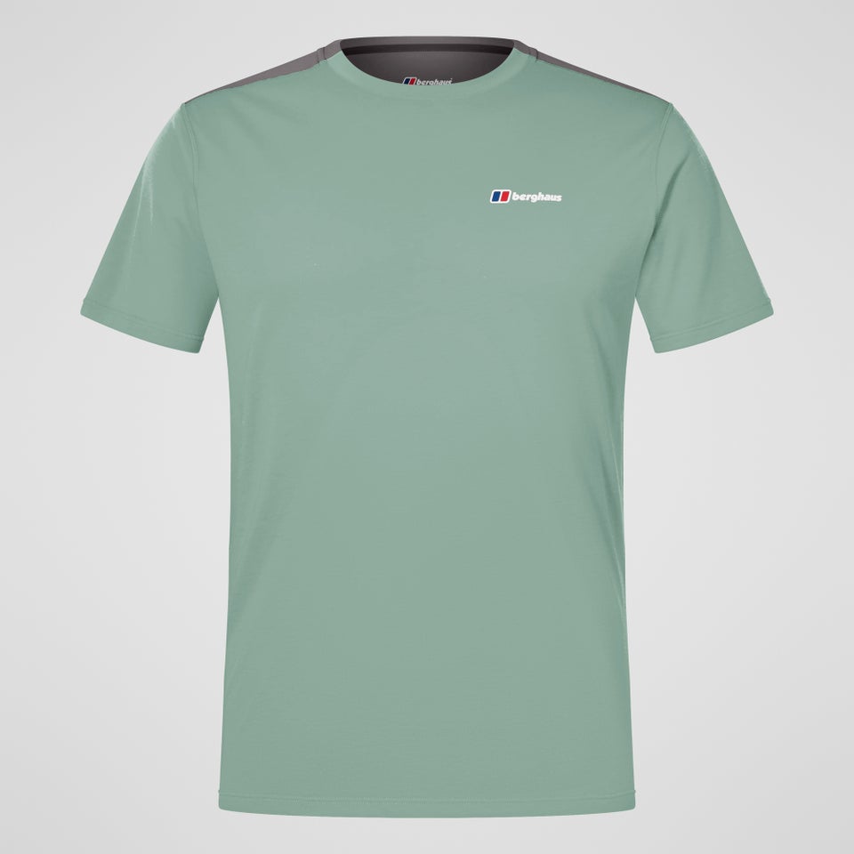 Men's Terrain Trek Tech Tee - Green/Grey