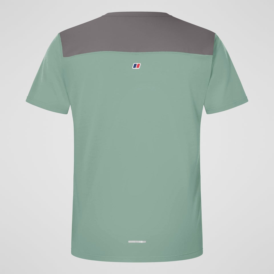 Men's Terrain Trek Tech Tee - Green/Grey
