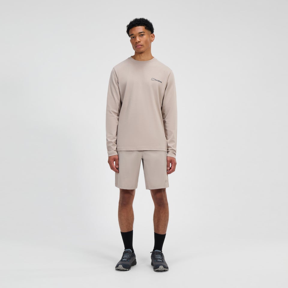 Grappled Langarm Shirt für Herren - Grau