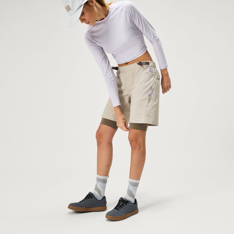 SULTRAC Adv 8" Shorts mit Innenhose für Damen - Grau