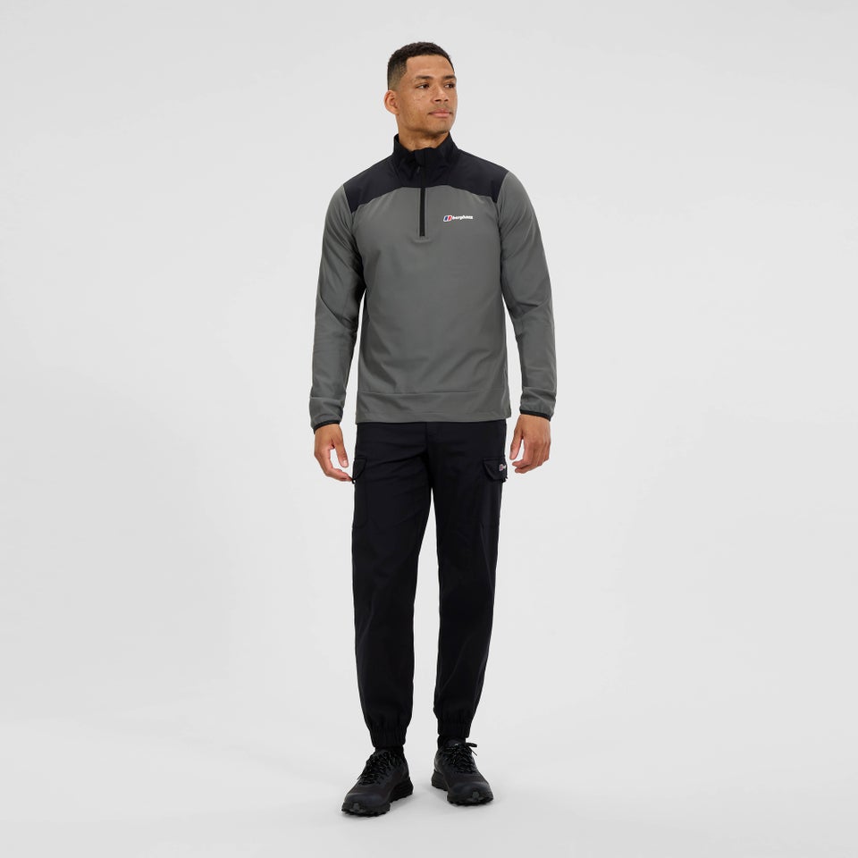 Men's Terrain Trek Half Zip Jacket - Grey/Black