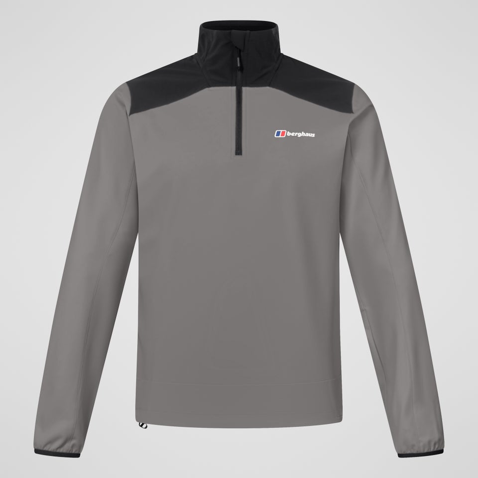 Men's Terrain Trek Half Zip Jacket - Grey/Black