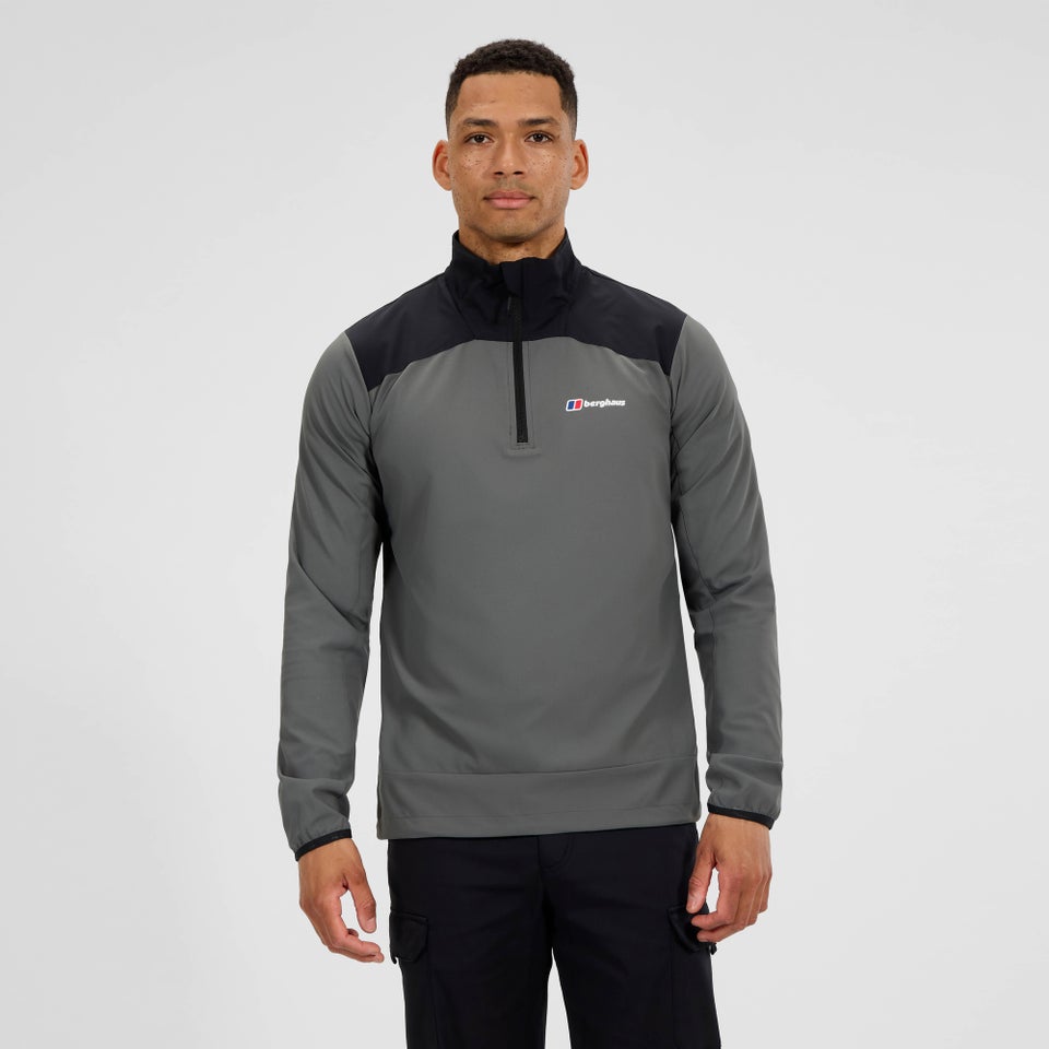 Men's Terrain Trek Half Zip Jacket - Grey/Black