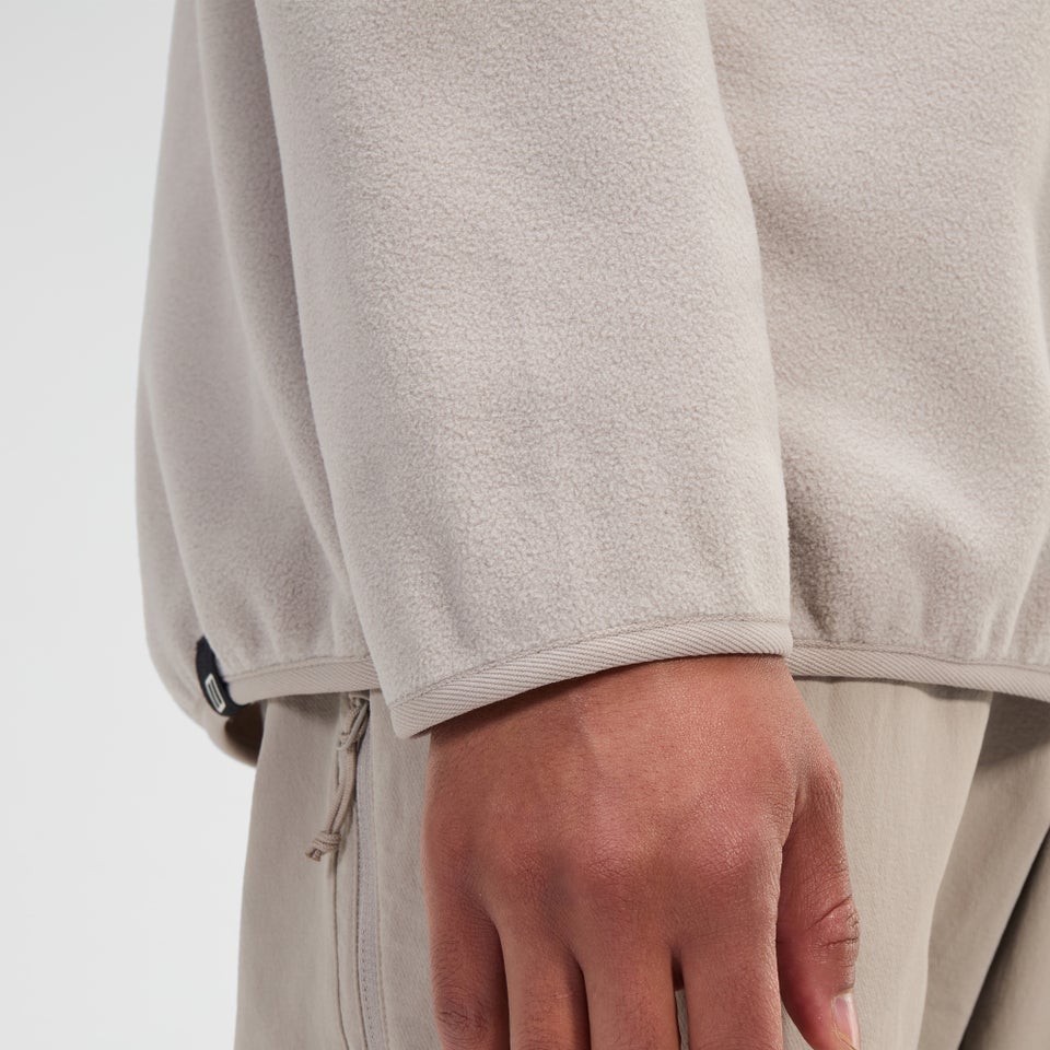 Snap-Fleece Felltop Herren-Pullover - Grau