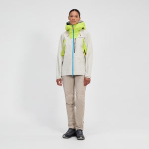 Women's Ridge-Seeker Waterproof Jacket - Grey/Yellow - 8