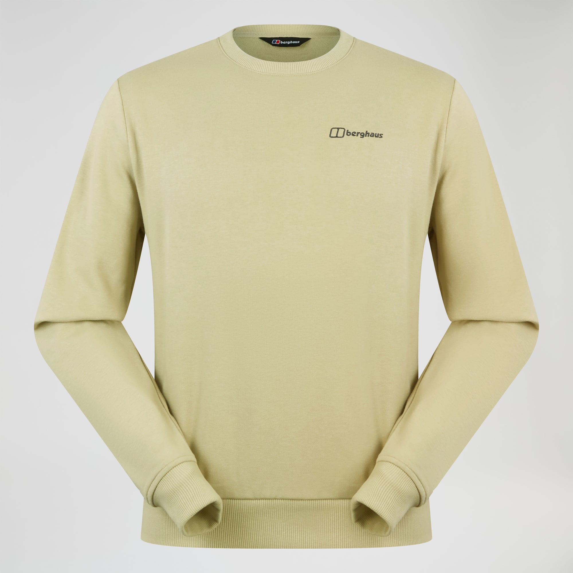 CLUBHAUS “The Crew” Crewneck Lite M Men's Logo Crew Light - Natural | Berghaus