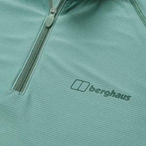 24/7 Long Sleeve Half Zip Tech T-Shirt für Damen - Grün