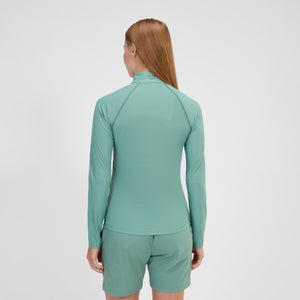 24/7 Long Sleeve Half Zip Tech T-Shirt für Damen - Grün