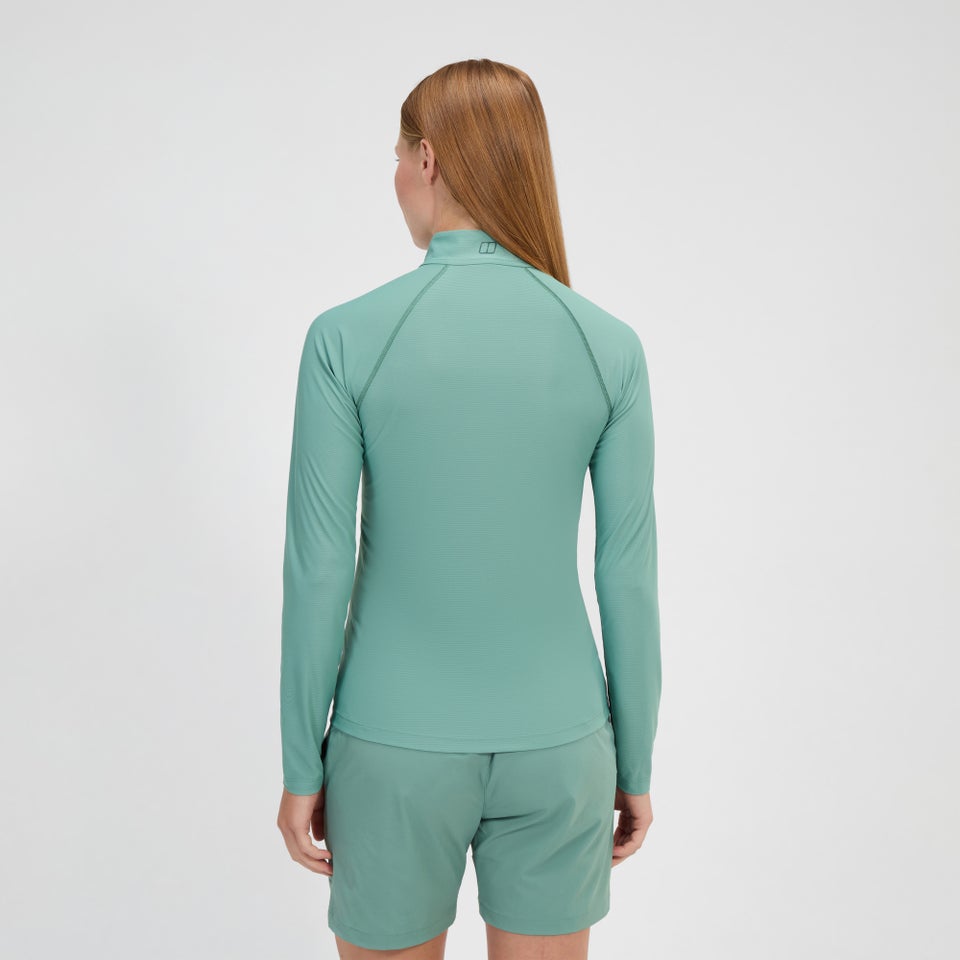 Women's 24/7 Half Zip Long Sleeve Tech Tee - Green