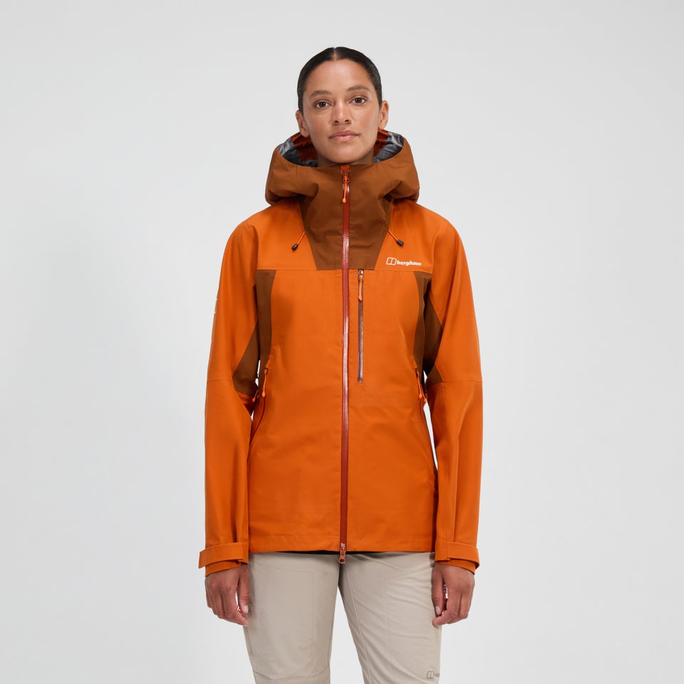 Women's Ridge-Seeker Gore-Tex Waterproof Jacket - Orange/Brown