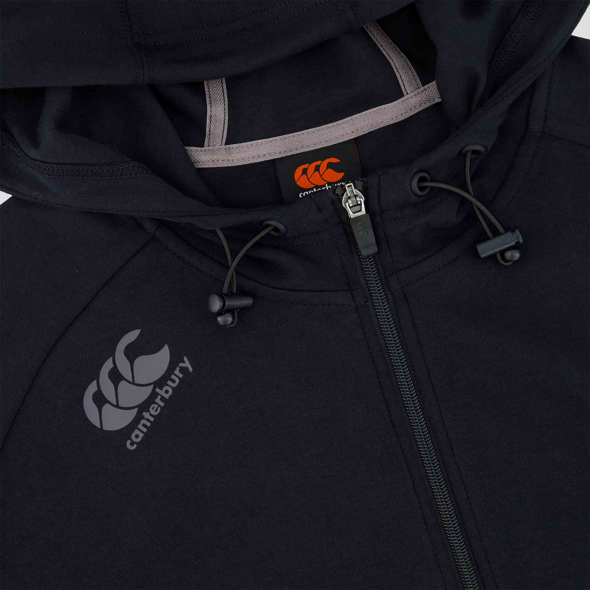 Mens Vapodri Full Zip Tempo Hoody Black | Canterbury