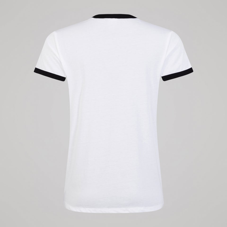 Womens Legends Ringer Tee White