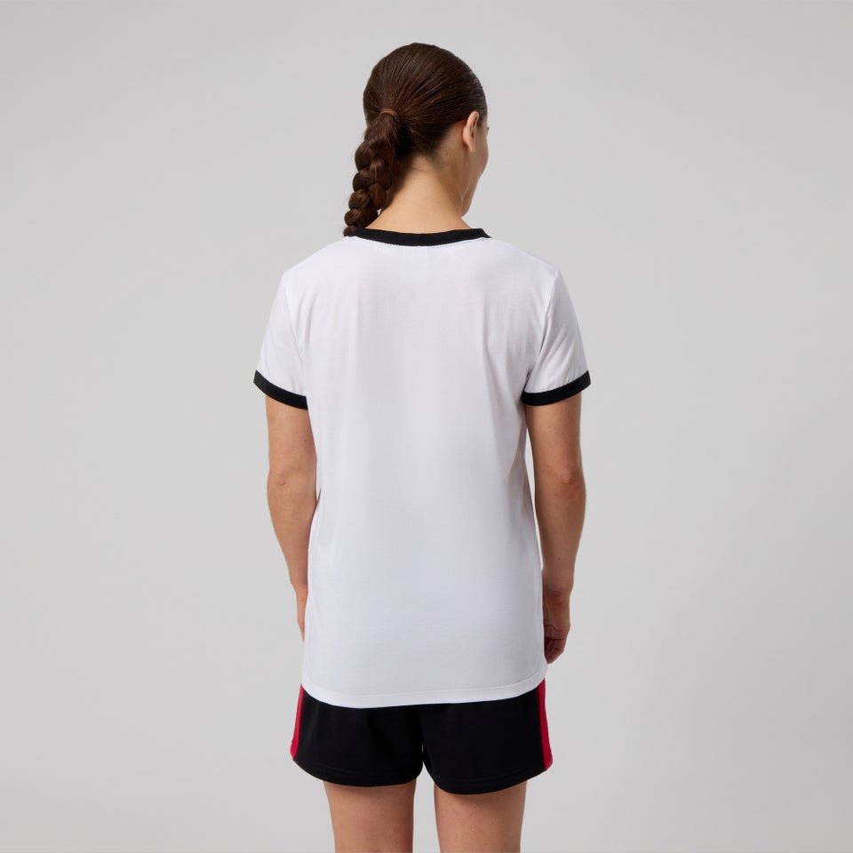 Womens Legends Ringer Tee White