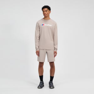 Men's Berghaus Big Logo Long Sleeve Tee - Grey - M