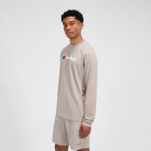Berghaus Big Logo Langarm Shirt für Herren - Grau