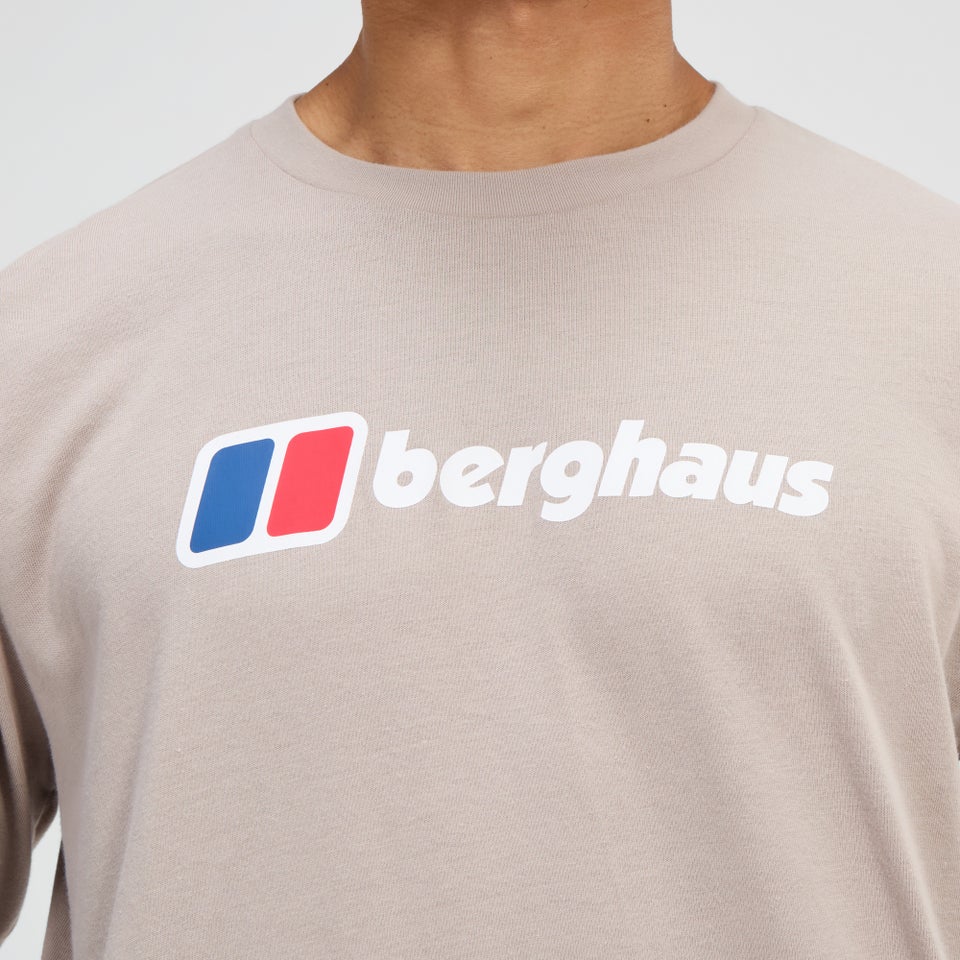 Men's Berghaus Big Logo Long Sleeve Tee - Grey