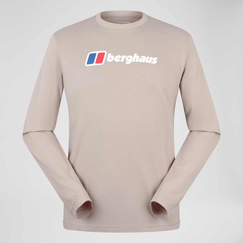 Men's Berghaus Big Logo Long Sleeve Tee - Grey