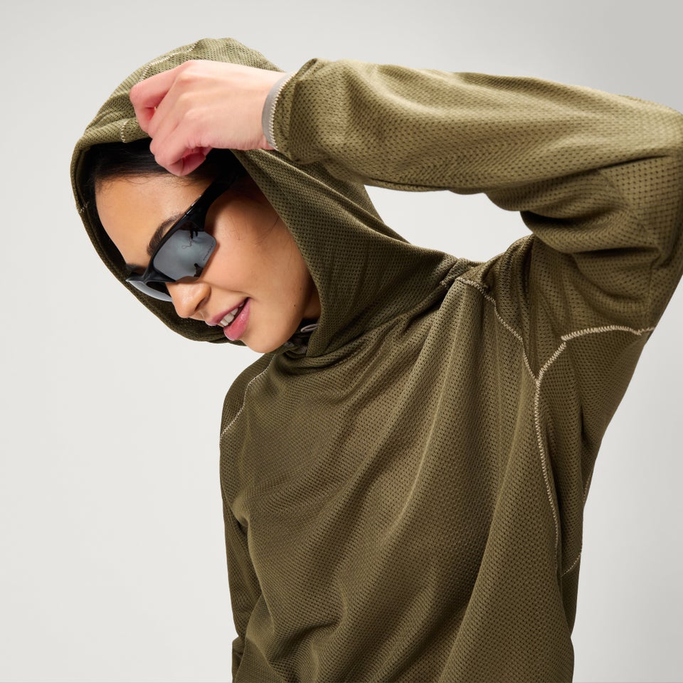 SULTRAC atmungsaktiver Hoodie für Damen - Grau