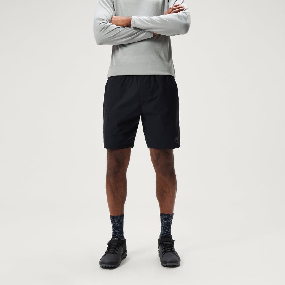 Loop Baggy-Shorts mit Innenhose für Herren - Schwarz