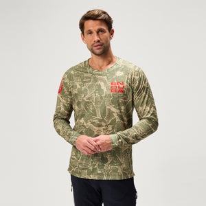 Men's Ltd Grid Floral L/S Tee - Tweed Green - L