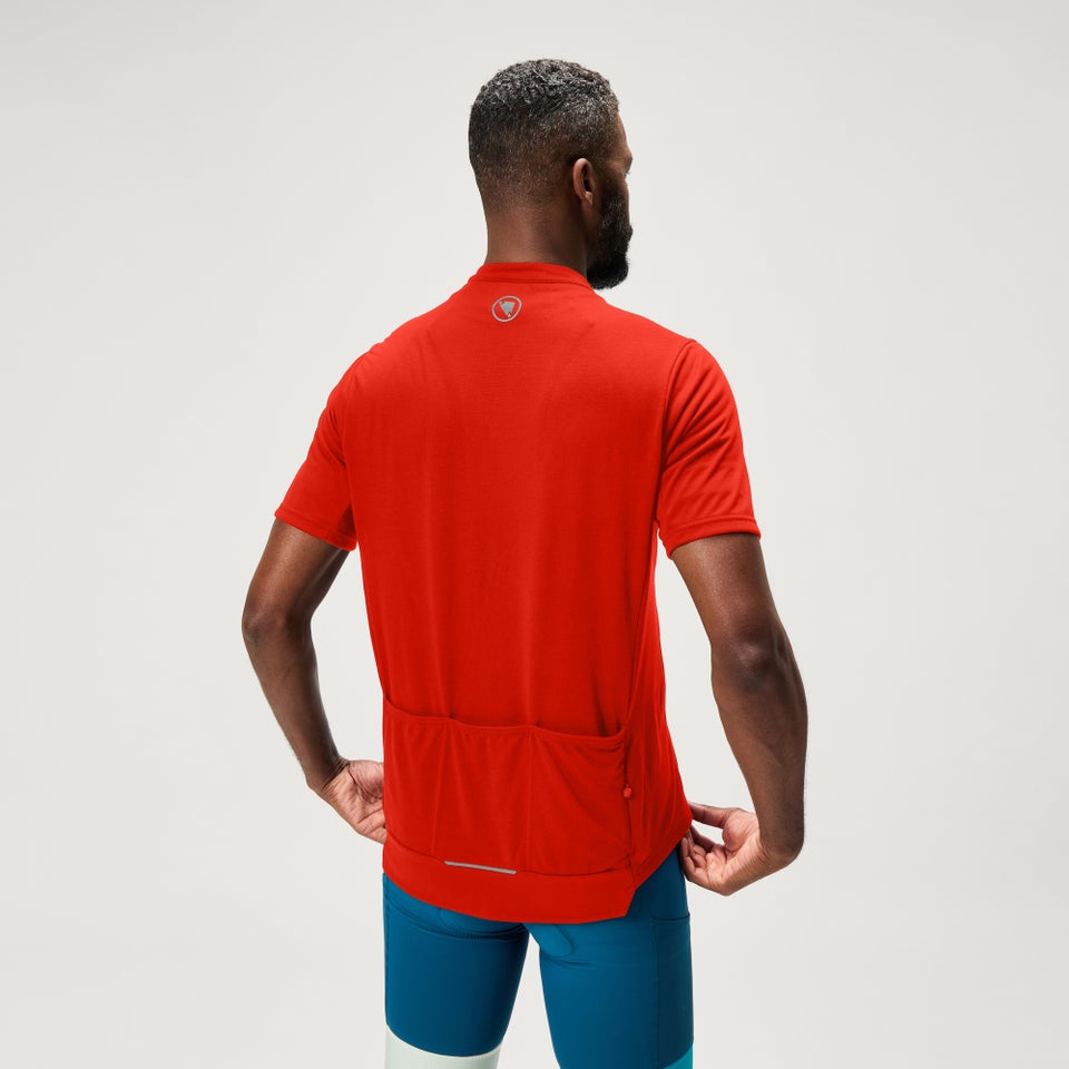 Men's Loop S/S Zipped Jersey - Flame Red
