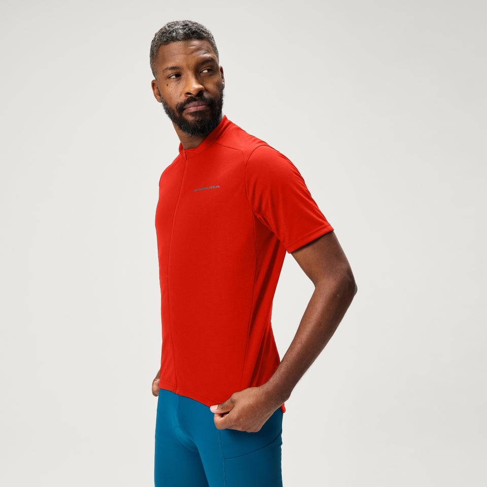 Men's Loop S/S Zipped Jersey - Flame Red