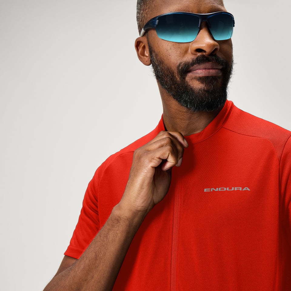 Men's Loop S/S Zipped Jersey - Flame Red