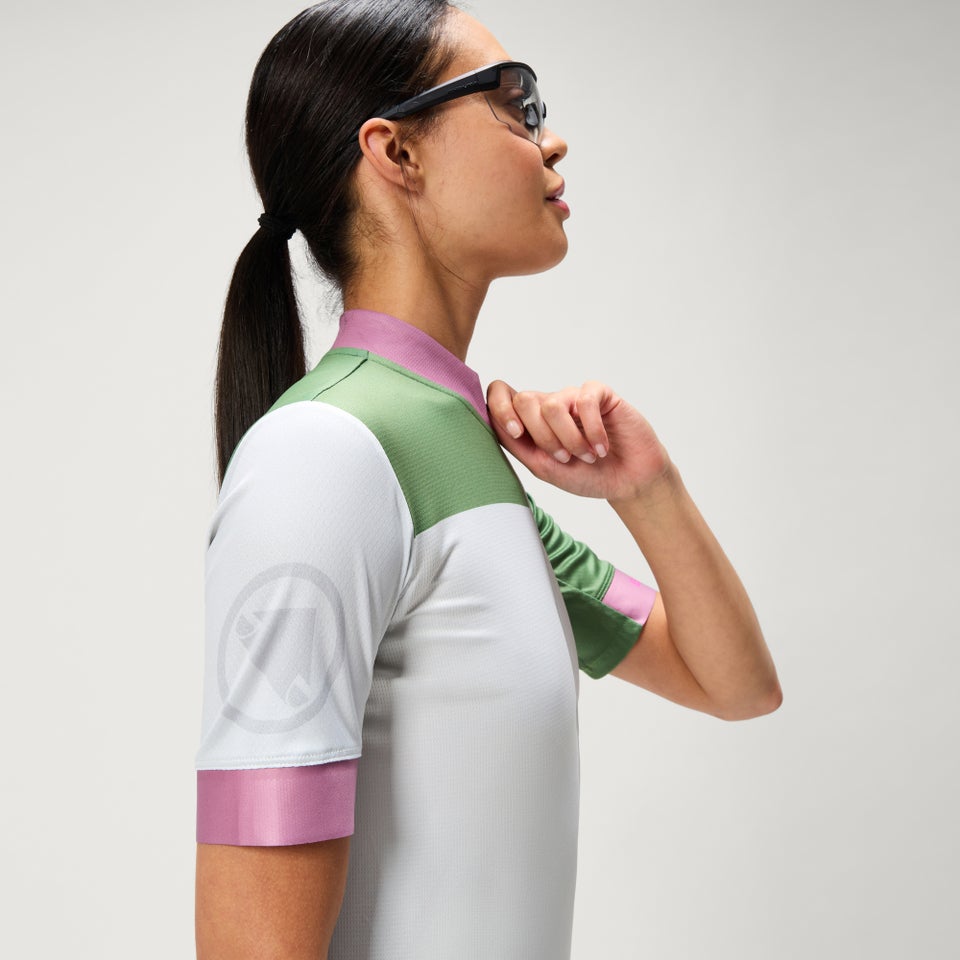 CHROMA BLOCK FS260 kurzärmeliges Trikot mit Print für Damen - Grau