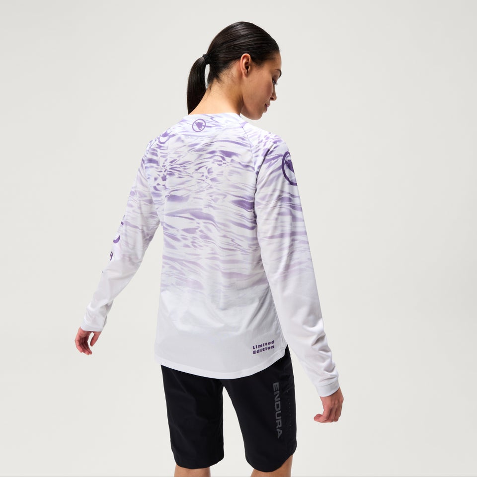 Women's Ltd Marble Print L/S Tee  - Heather