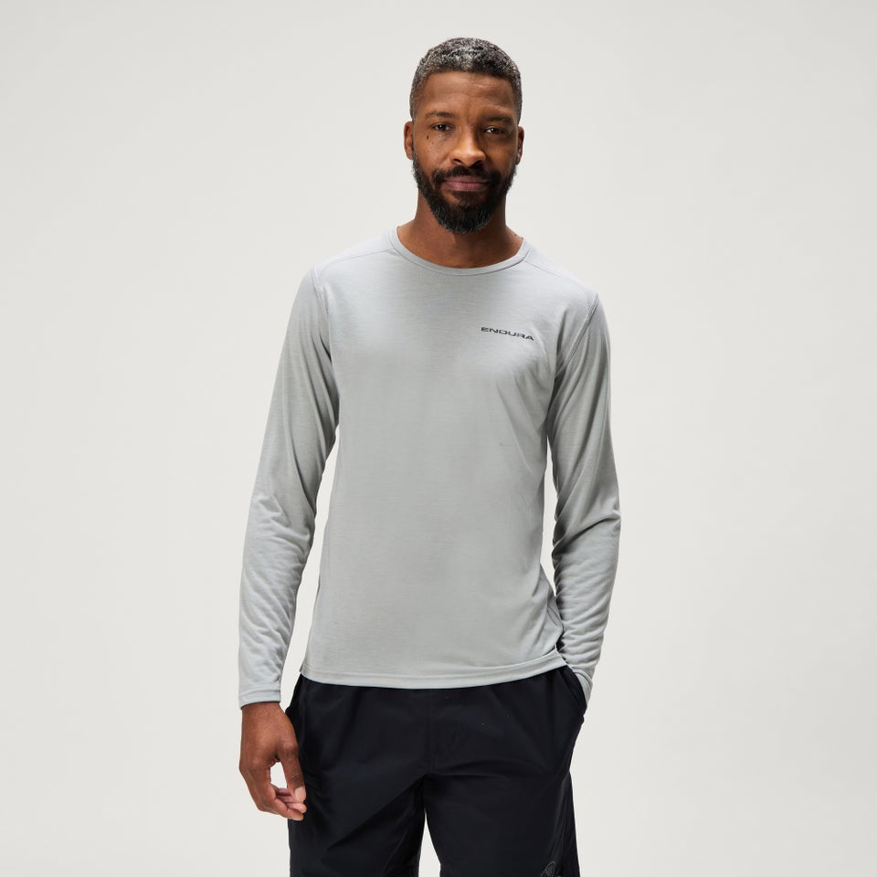 LOOP langärmeliges Tech T-Shirt für Herren - Grau