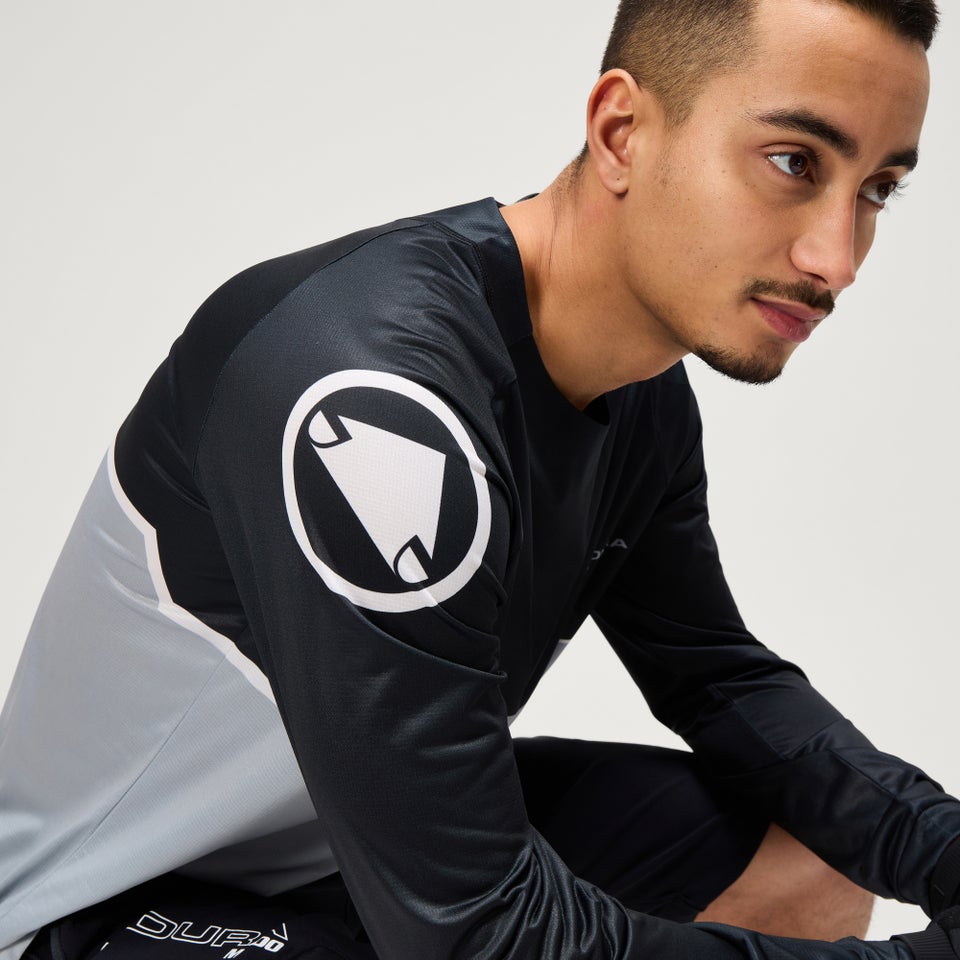 Men's SingleTrack Core Print L/S Tee - Black